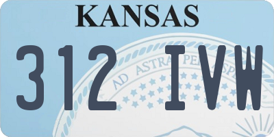 KS license plate 312IVW