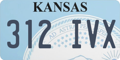 KS license plate 312IVX