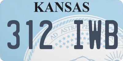 KS license plate 312IWB