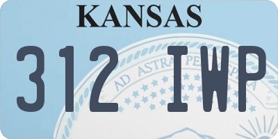 KS license plate 312IWP