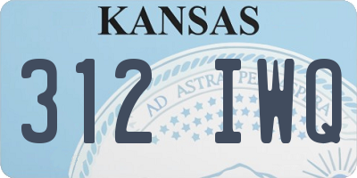 KS license plate 312IWQ
