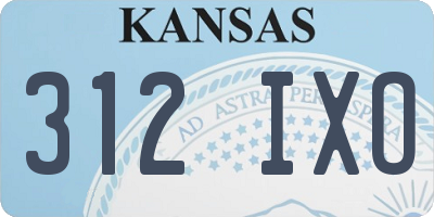 KS license plate 312IXO