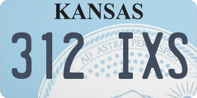 KS license plate 312IXS