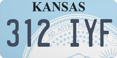 KS license plate 312IYF
