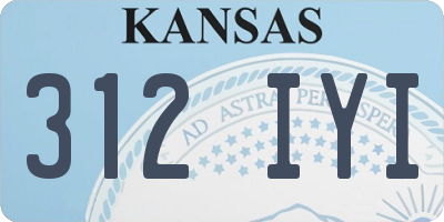 KS license plate 312IYI