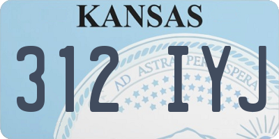 KS license plate 312IYJ