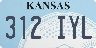 KS license plate 312IYL