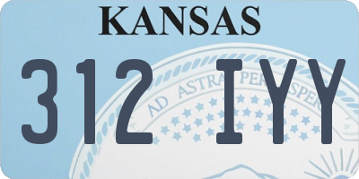 KS license plate 312IYY