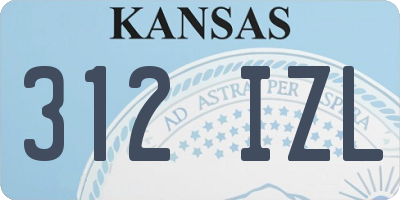 KS license plate 312IZL