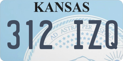 KS license plate 312IZQ