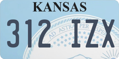 KS license plate 312IZX