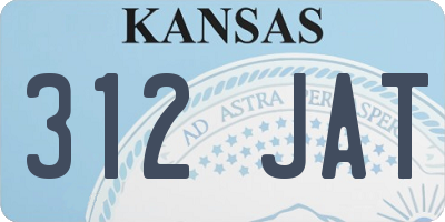 KS license plate 312JAT