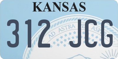 KS license plate 312JCG