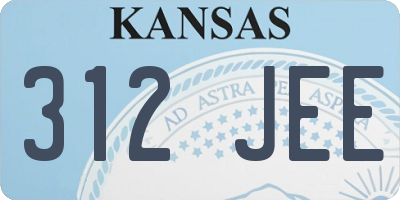 KS license plate 312JEE