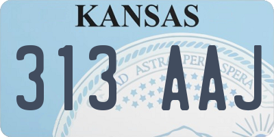 KS license plate 313AAJ