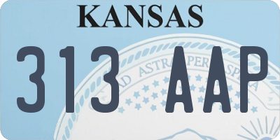 KS license plate 313AAP