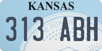 KS license plate 313ABH