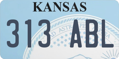KS license plate 313ABL
