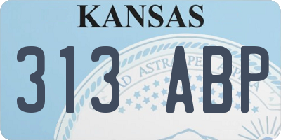 KS license plate 313ABP