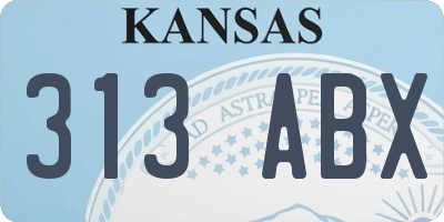 KS license plate 313ABX