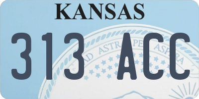 KS license plate 313ACC