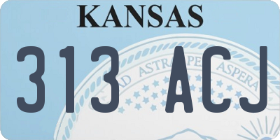 KS license plate 313ACJ
