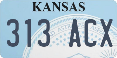 KS license plate 313ACX