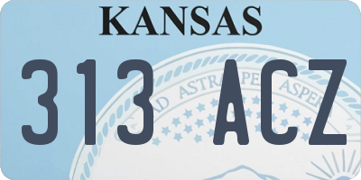 KS license plate 313ACZ