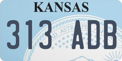 KS license plate 313ADB