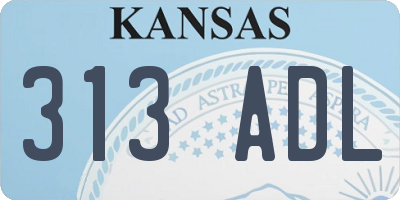 KS license plate 313ADL