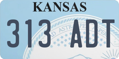 KS license plate 313ADT