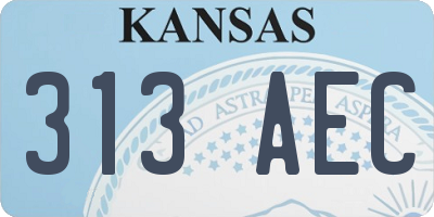 KS license plate 313AEC