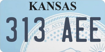 KS license plate 313AEE