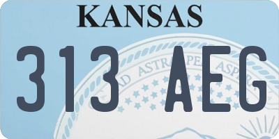 KS license plate 313AEG