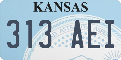 KS license plate 313AEI