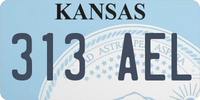 KS license plate 313AEL