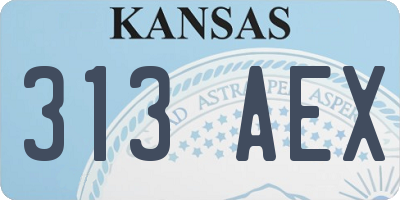 KS license plate 313AEX