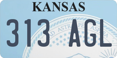 KS license plate 313AGL
