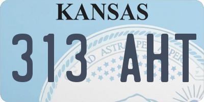 KS license plate 313AHT