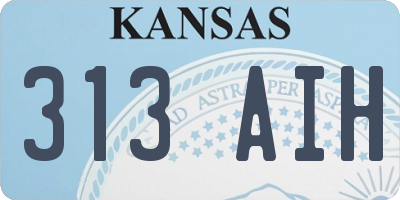 KS license plate 313AIH