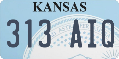 KS license plate 313AIQ