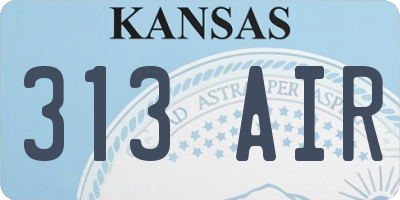 KS license plate 313AIR
