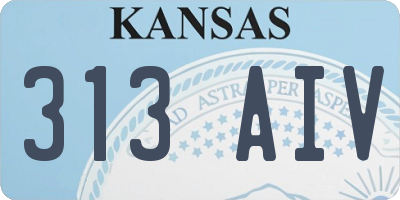 KS license plate 313AIV