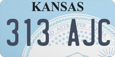 KS license plate 313AJC