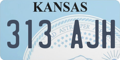 KS license plate 313AJH