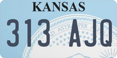 KS license plate 313AJQ