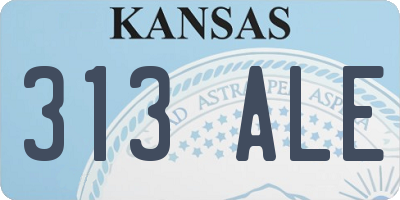 KS license plate 313ALE