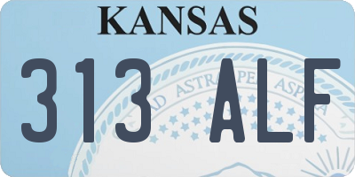 KS license plate 313ALF