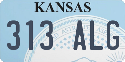 KS license plate 313ALG