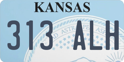 KS license plate 313ALH